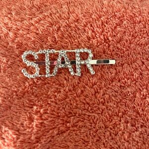 Crystal Rhinestones and GoldSTAR Hair Clip 2.5 inch